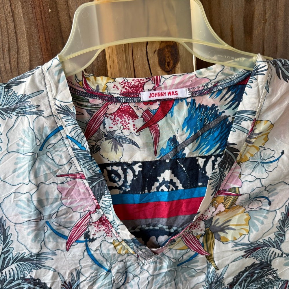 Johnny Was Multicolor Floral Tunic - Picture 9 of 12